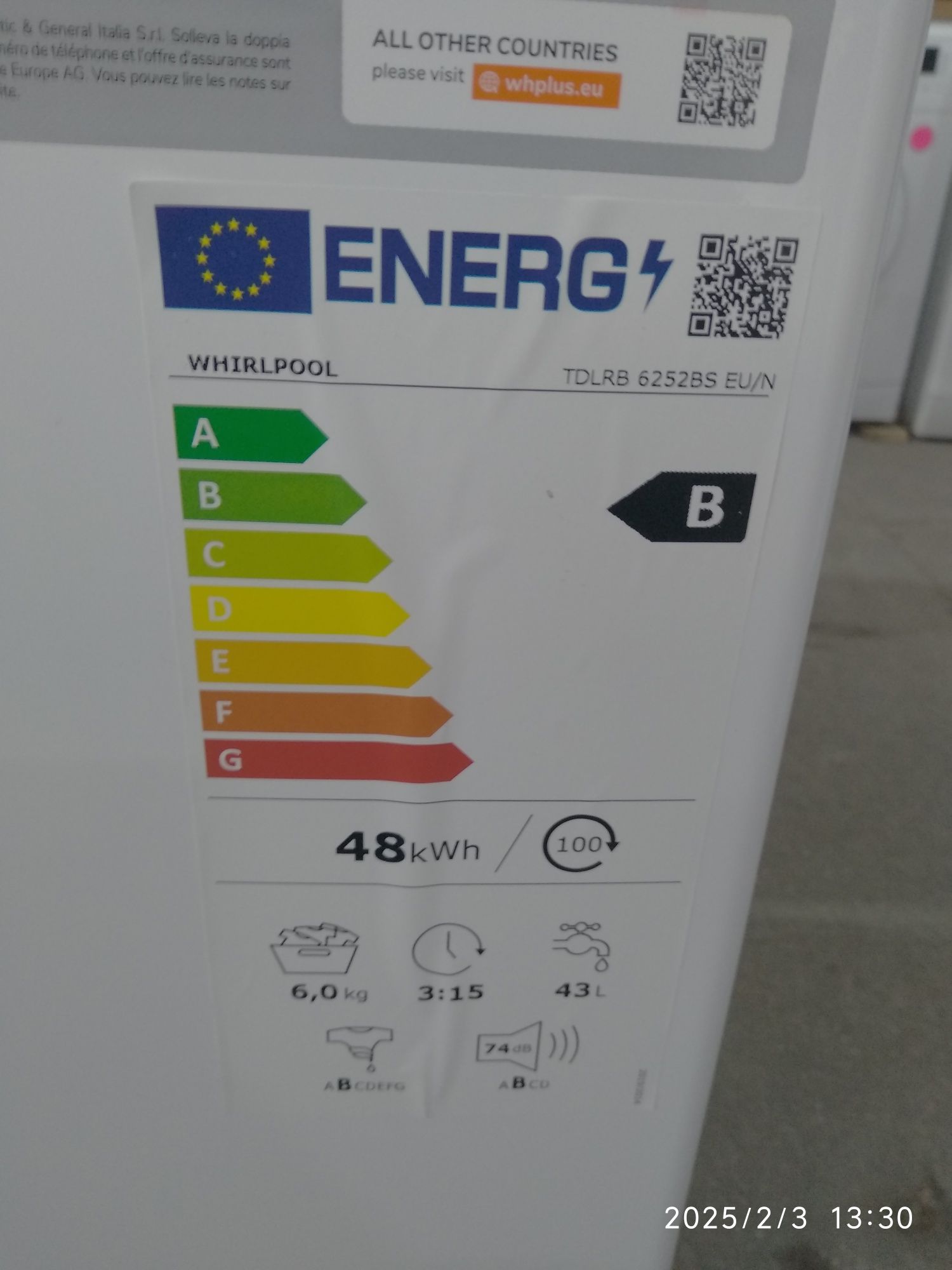 OUTLET Janki ul Wspólna 6 Pralka Whirlpool TDLRB 6252BS EU/N
