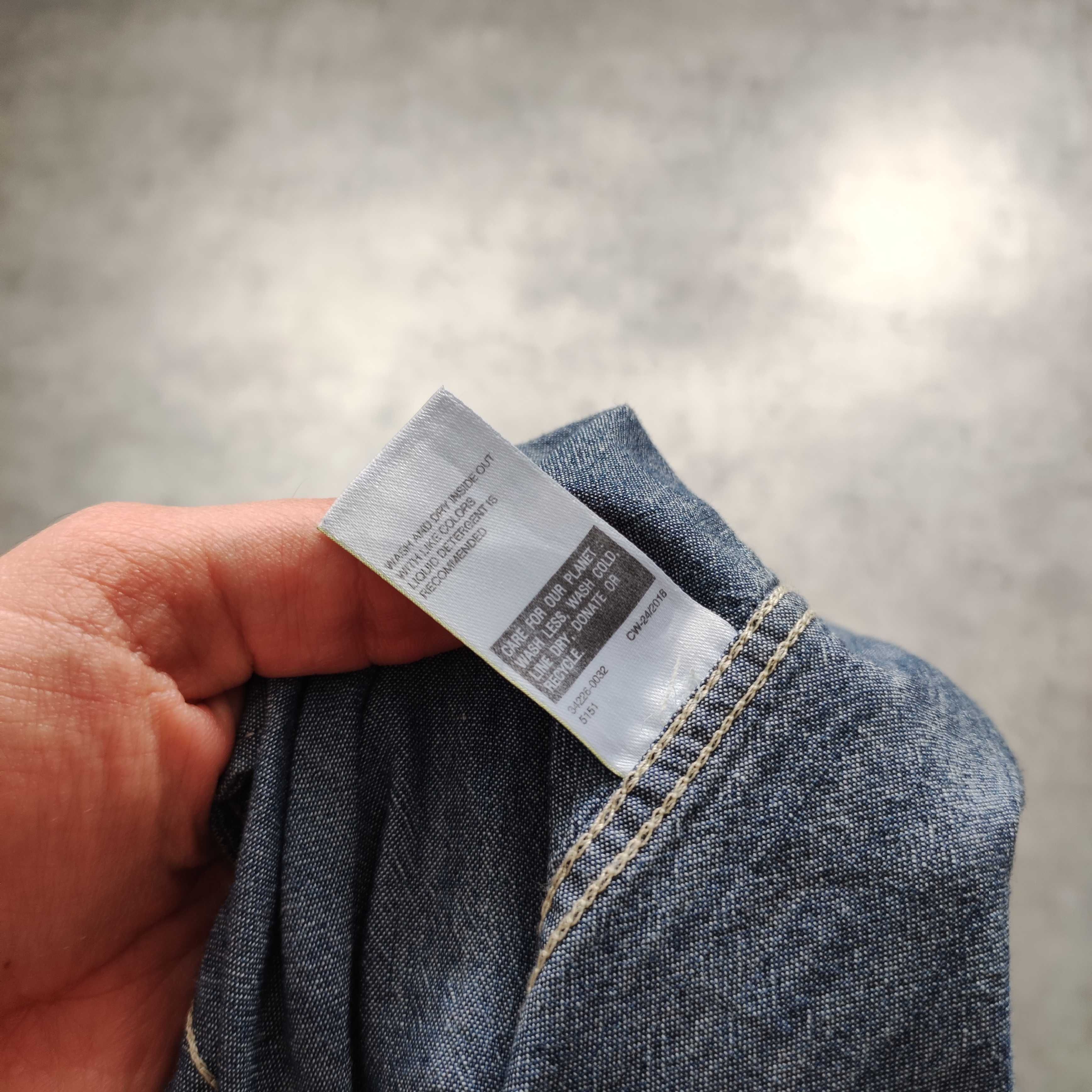 MĘSKA Elegancka Koszula PREMIUM Pocket Kieszonka Levis Bawełna Logo
