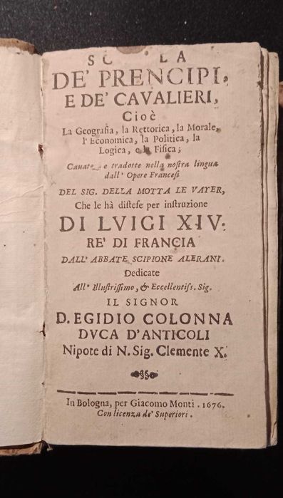 La Mothe Le Vayer - Escola de Príncipes e Cavaleiros. 1676