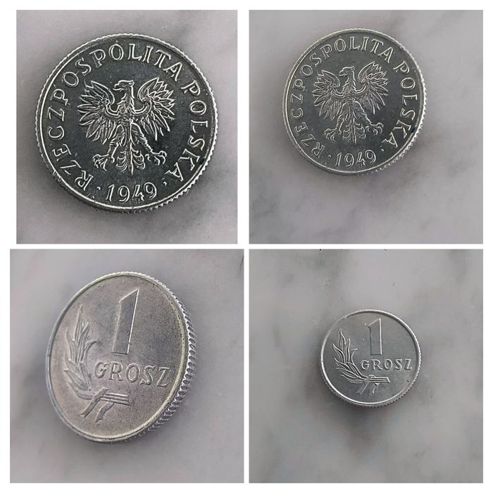 Moneta polska jeden grosz r 1949