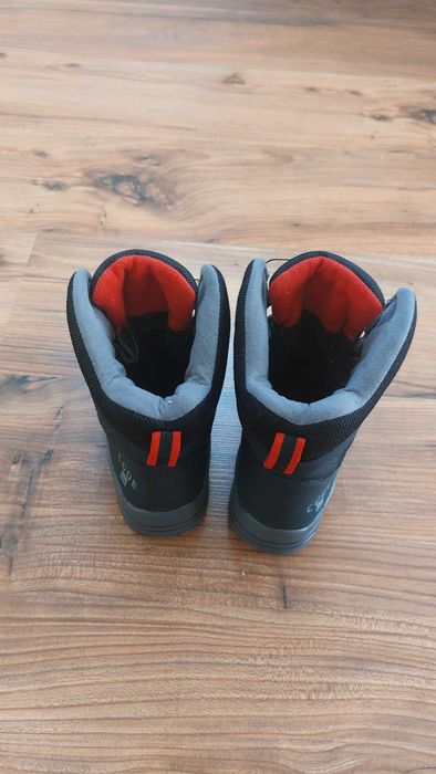 Buty zimowe 34 35 GoreTex Gore Tex śniegowce czarne kozaki dziecięce