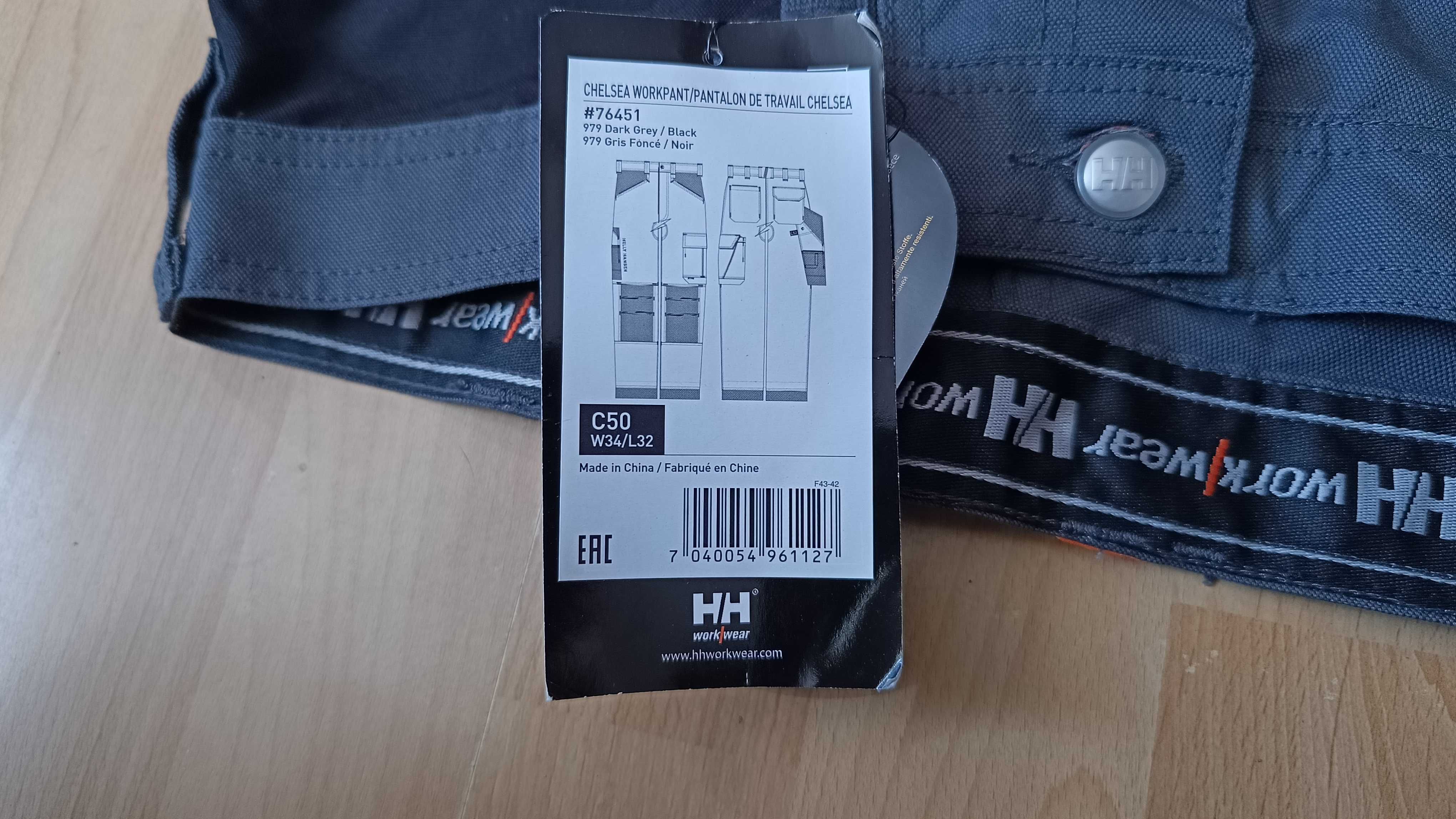 Męskie spodnie HELLY HANSEN CHELSEA WORKPANT r.L(50) nowe stan idealny