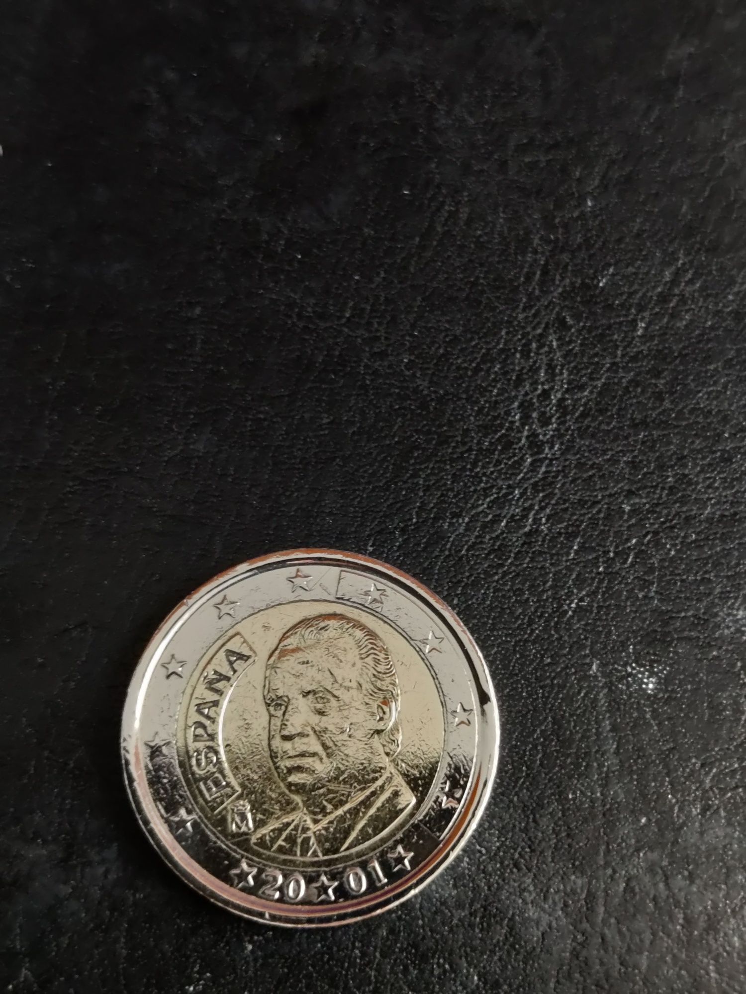 Espania 2 euro.Juan Carlos 2001