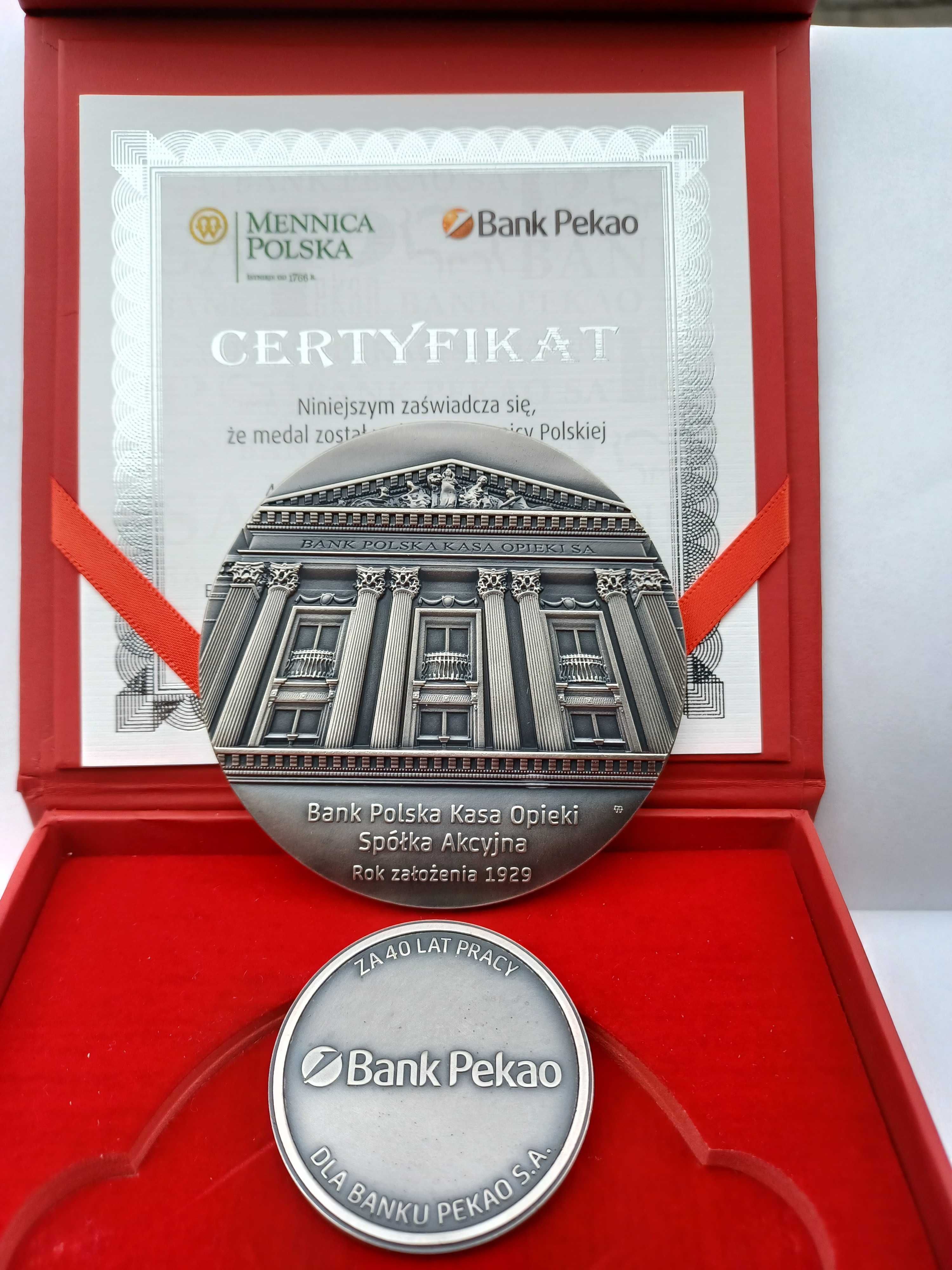 Unikatowy medal JEDYNY w Polsce Bank Pekao S.A emisja 2014 Mennica