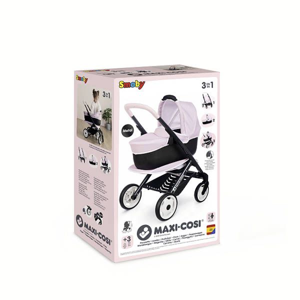 Коляска для ляльки Smoby Maxi-Cosi “3 в 1. Рожева перлина 7600253121