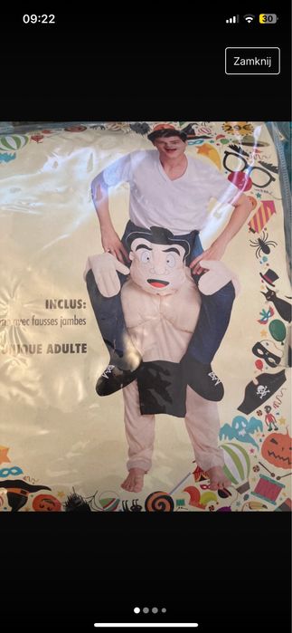 Przebranie kombinezon sumo halloween smieszny maskotka ride on