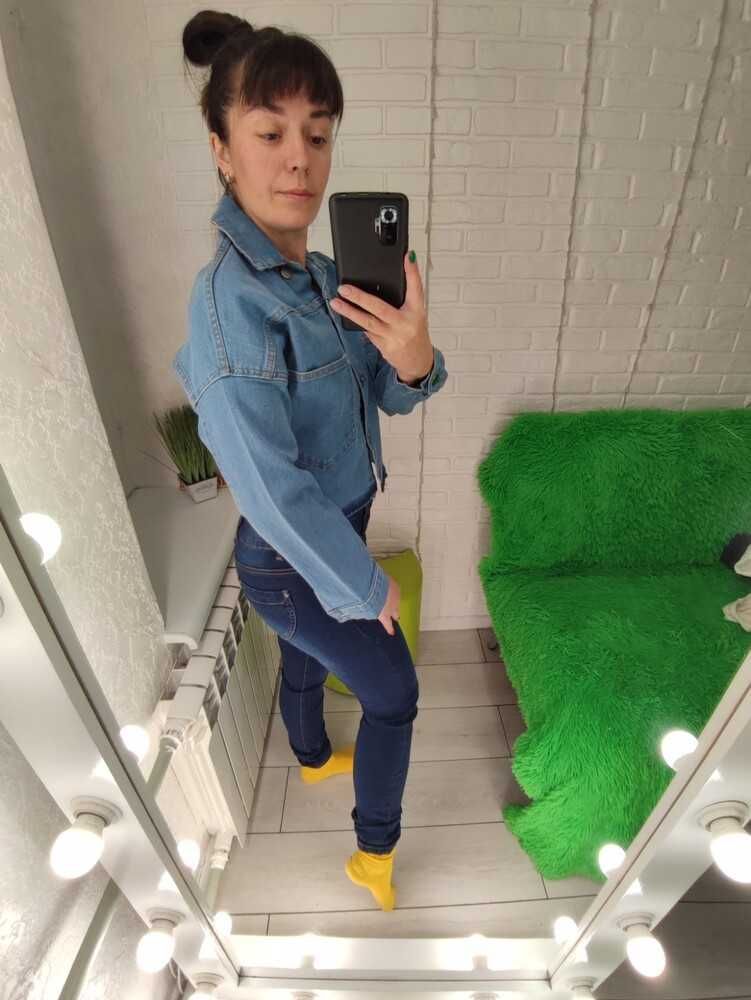 Жіноча джинсова куртка, джинсовка  демі С(42) рр