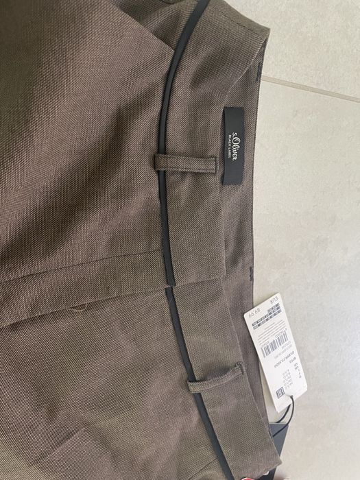 Spodnie garniturowe rozmiar xs 36 S.Oliwer nowe brązowe