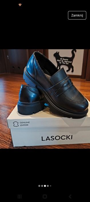 Lasocki 37 mokasyny.loafersy.półbutyi.trapery.skórzane