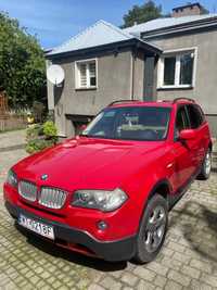 BMW x3 czerwone, panorama