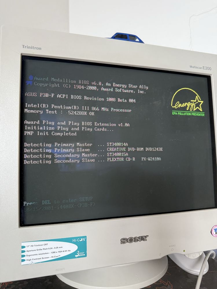 Retro komputer Pentium III 866Mhz Voodoo 3 512MB RAM Diamond Vortex