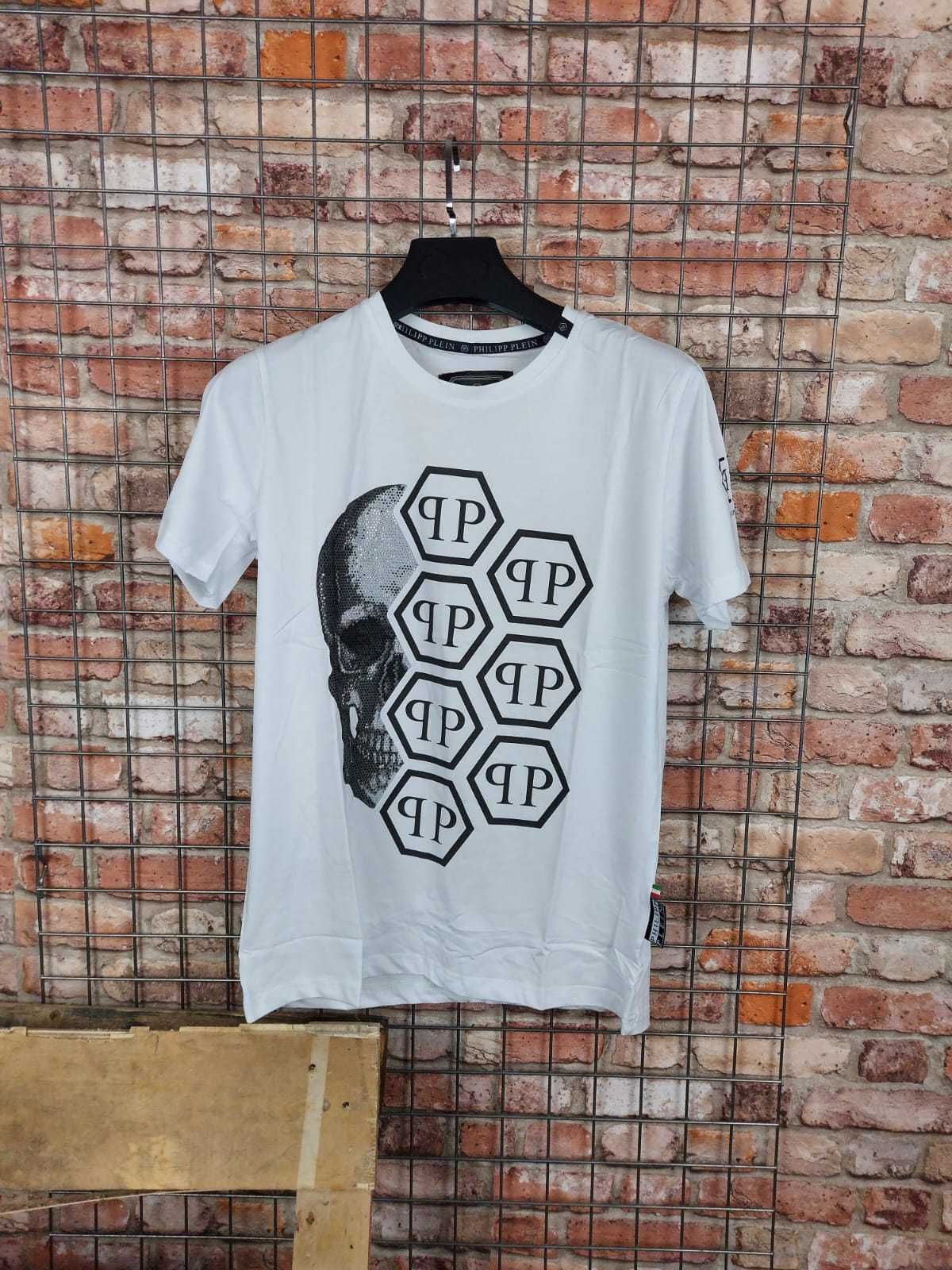 Koszulka męska t-shirt Philipp Plein biała koszulki męskie premium hit