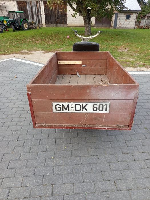 Traktorek jednoosiowy, dzik, glebogryzarka z przyczepą