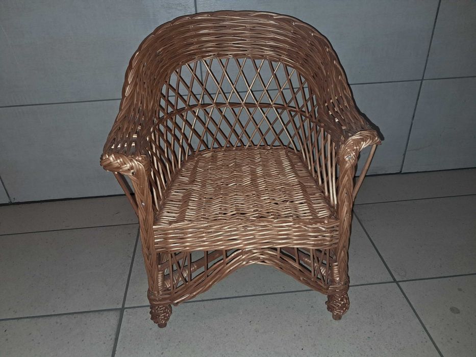 Krzesełko Fotel dziecięcy wiklinowy - stan idealny