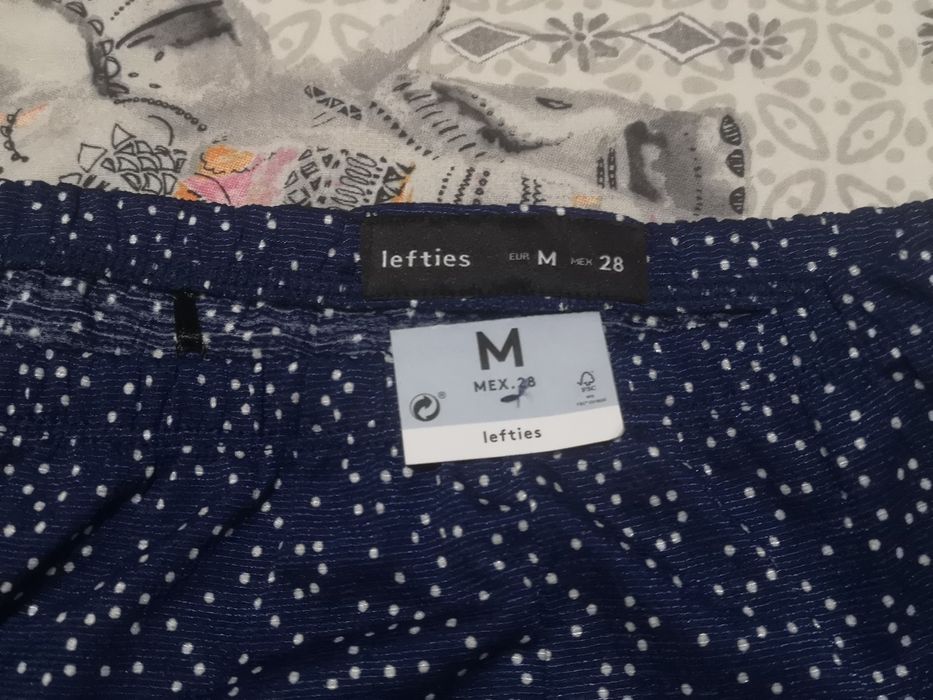 Saia azul às bolinhas Lefties