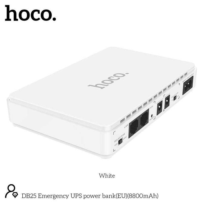 Бесперебойник для роутера UPS HOCO DB25 8800mAh power bank 5 / 9 / 12В