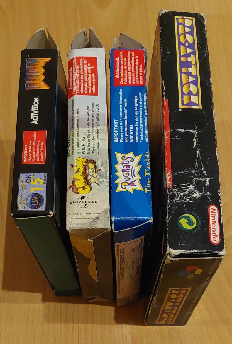 Caixas de Jogos Nintendo 

Super Nintendo - Caixa jogo Pac-Attack + Ma