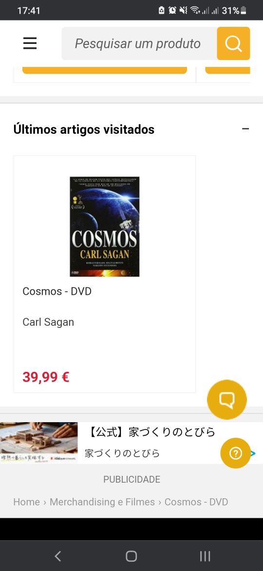 Cosmos Carl Sagan coleção única