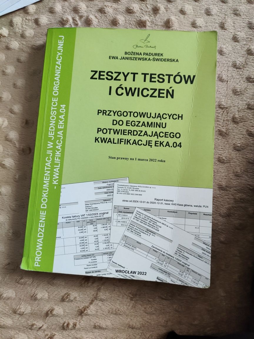 Zeszyt ćwiczeń i testów do kwalifikacji EKA.04