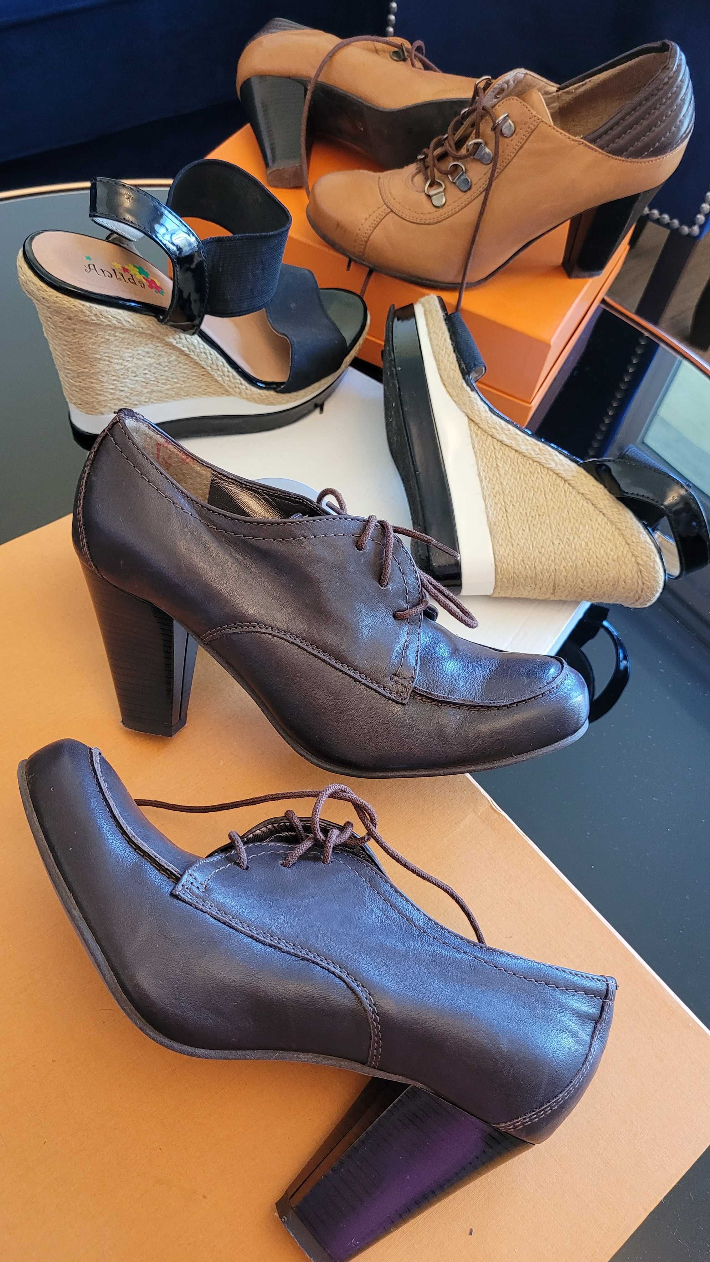 Buty damskie Szpilki kolekcja  botki półbuty skóra 37 OKAZJA GRATIS  !