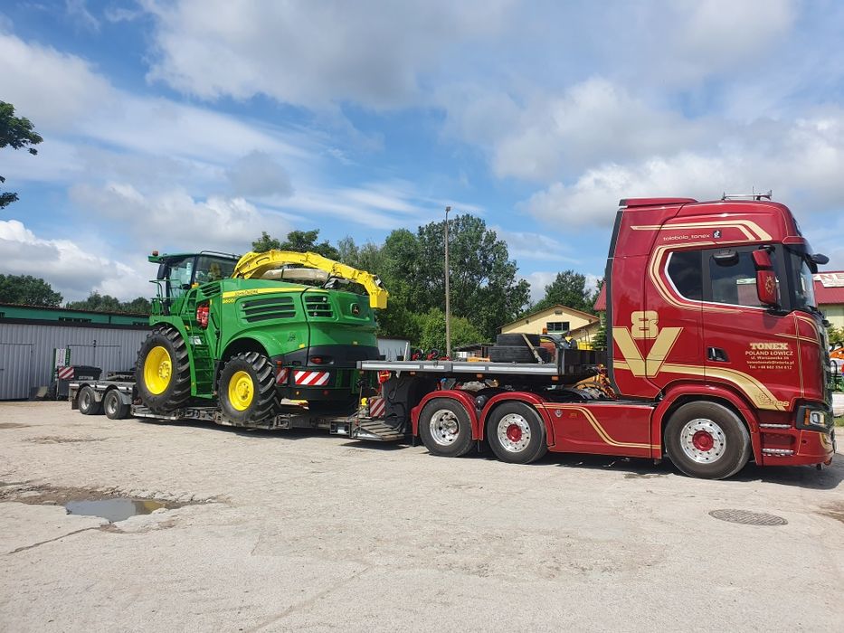 Transport sprzętu,maszyn,sieczkarni,domków,kombajnów,opryskiwaczy