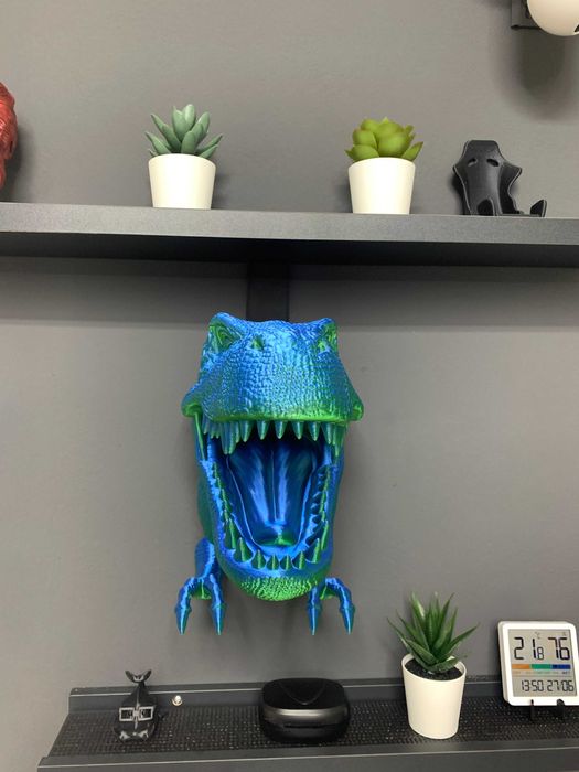 T-rex decoração para quarto ou escritório gamming studio 25cm