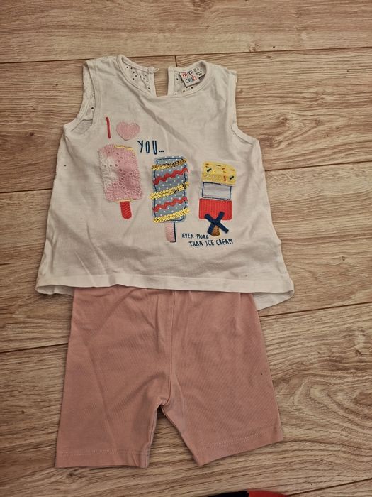 Komplet letni spodenki i bluzeczka 80 na 86 cm