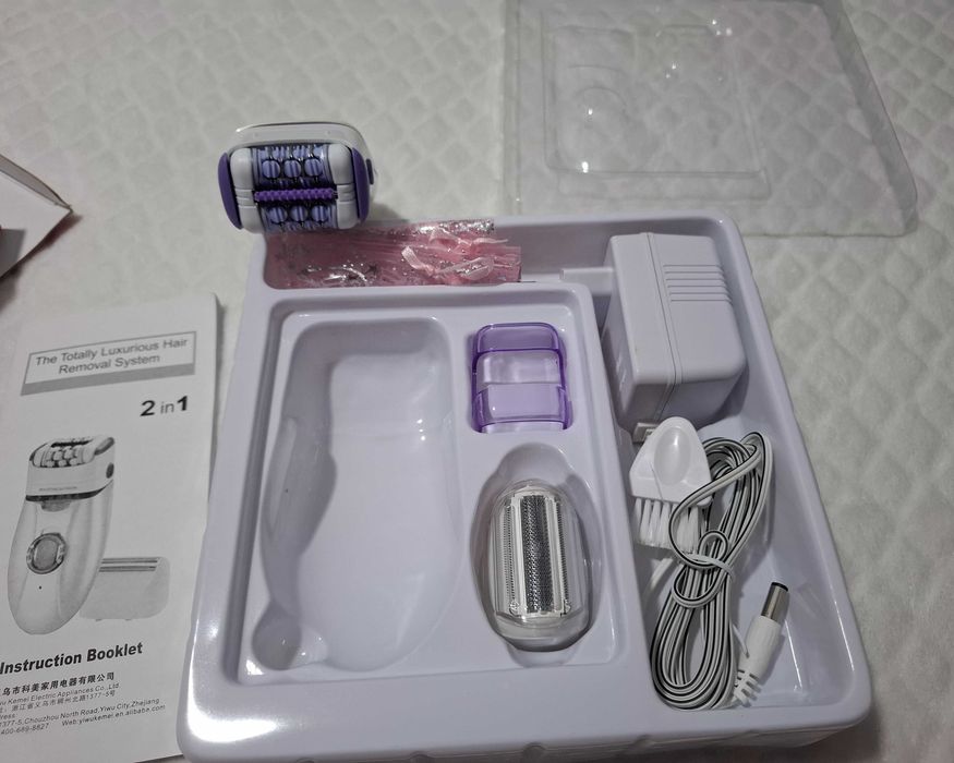 Depilator damski, maszynka do golenia, golarka, bezprzewodowy, 2w1