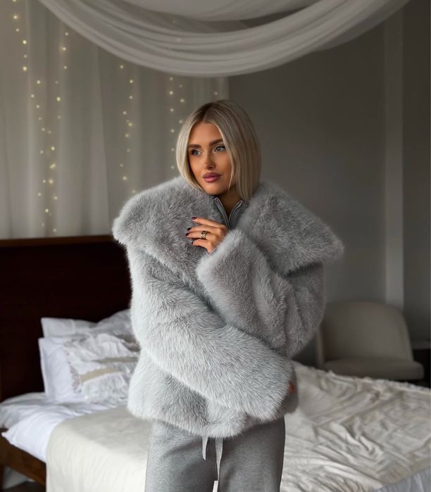 Шуба із штучного хутра Шуба еко мех Шуба из песца