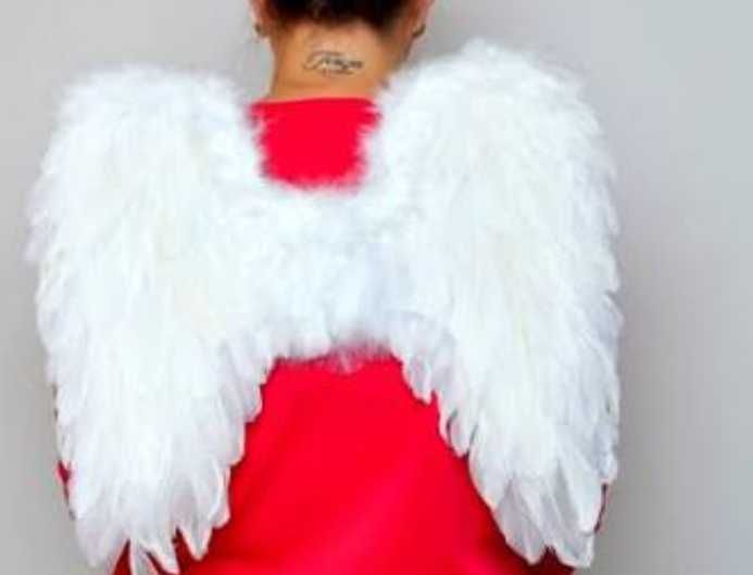 Skrzydła anioła białe z piór,nowe, przebranie