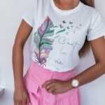 T-SHIRT z nadrukiem rozm. UNIWERSALNY