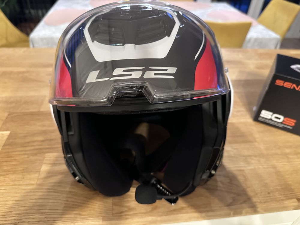 Kask LS2 Advat z interkomem Sena S50
