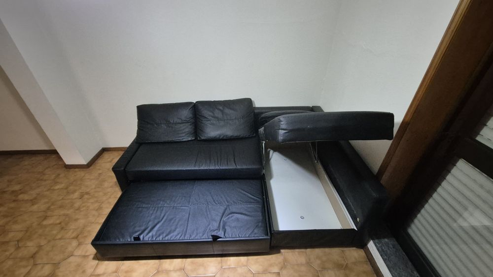 Sofá chaise longue extensível com arrumação