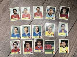 Karty Panini EURO 2000 kolekcjonerskie 15 sztuk retro piłkarskie
