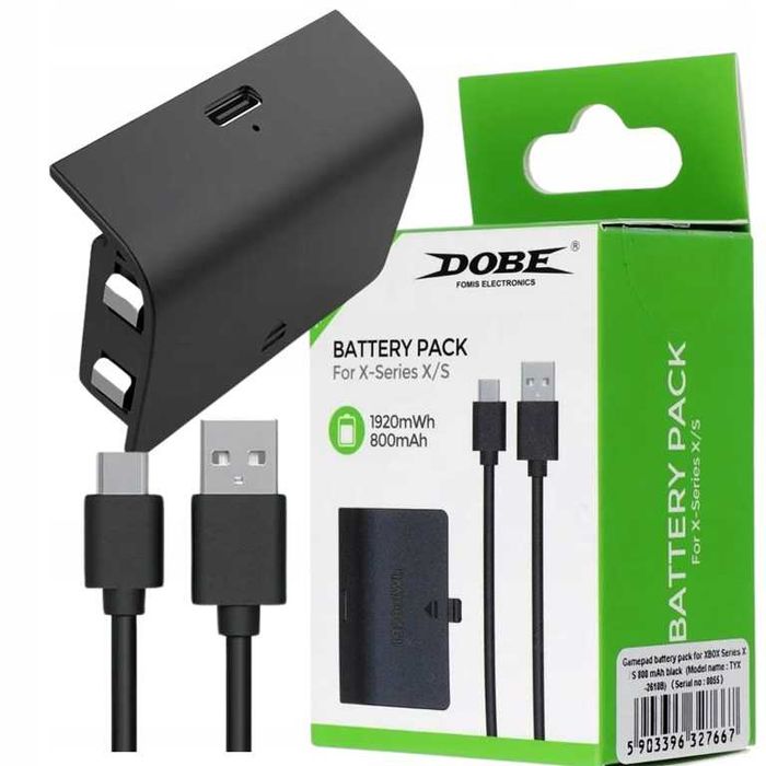 Play Charge do pada Xbox Series X + S + PC = Akumulator + kabel ładowa