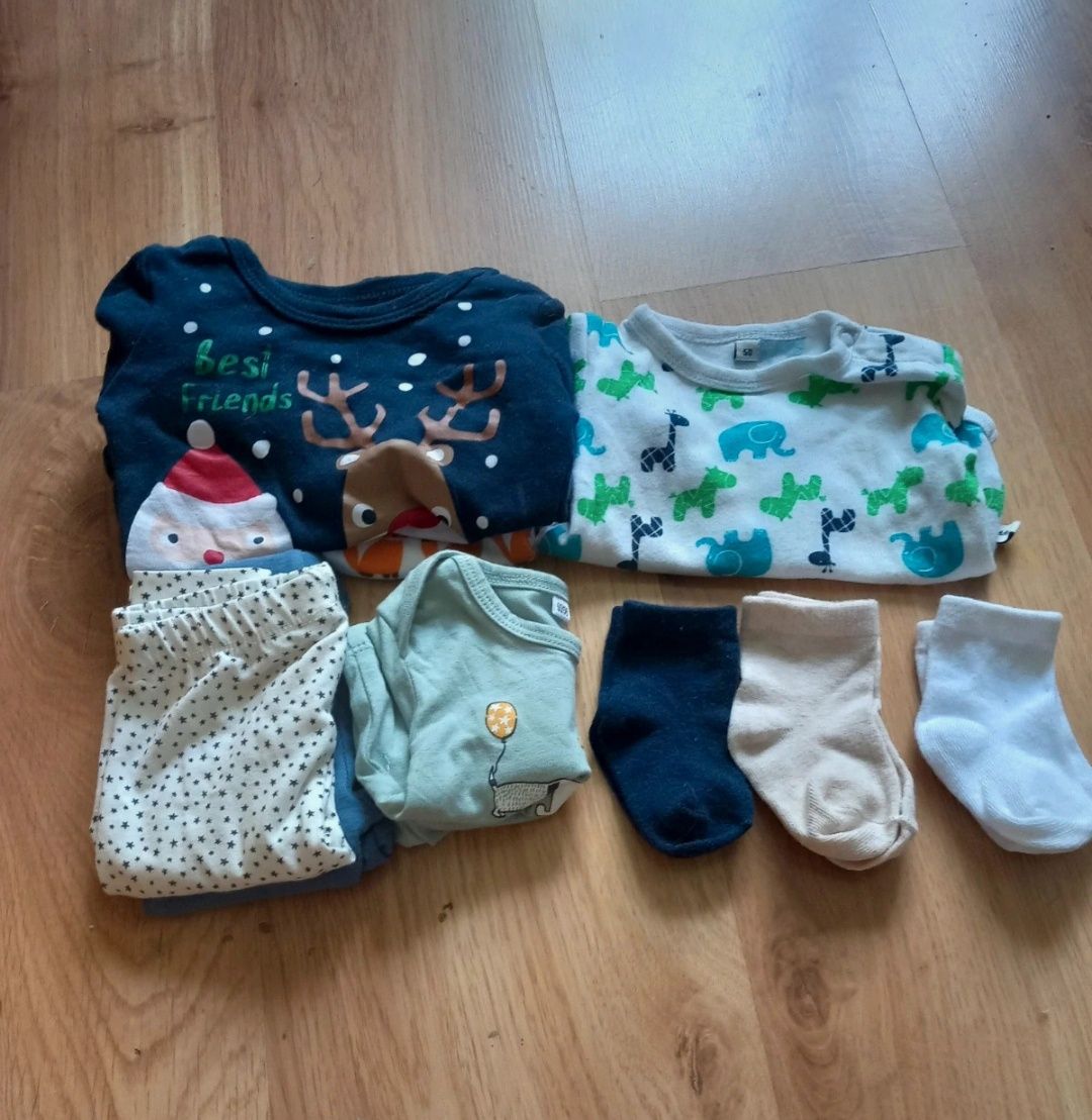 Ubranka niemowlęce chłopięce paka ubrań lalki reborn, babyborn