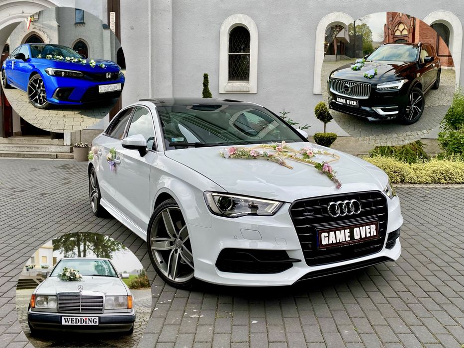 Samochód Auto do ślubu/ Audi/ Volvo/ Mercedes/ kierowca wesele van 7os