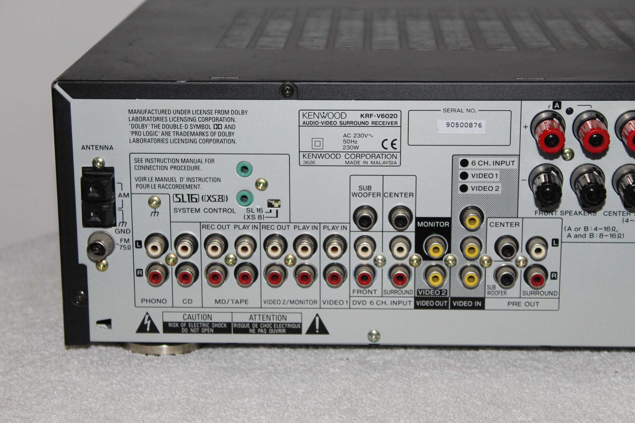 KENWOOD KRF-V6020 Mocny amplituner wzmacniacz kino domowe Wysyłka