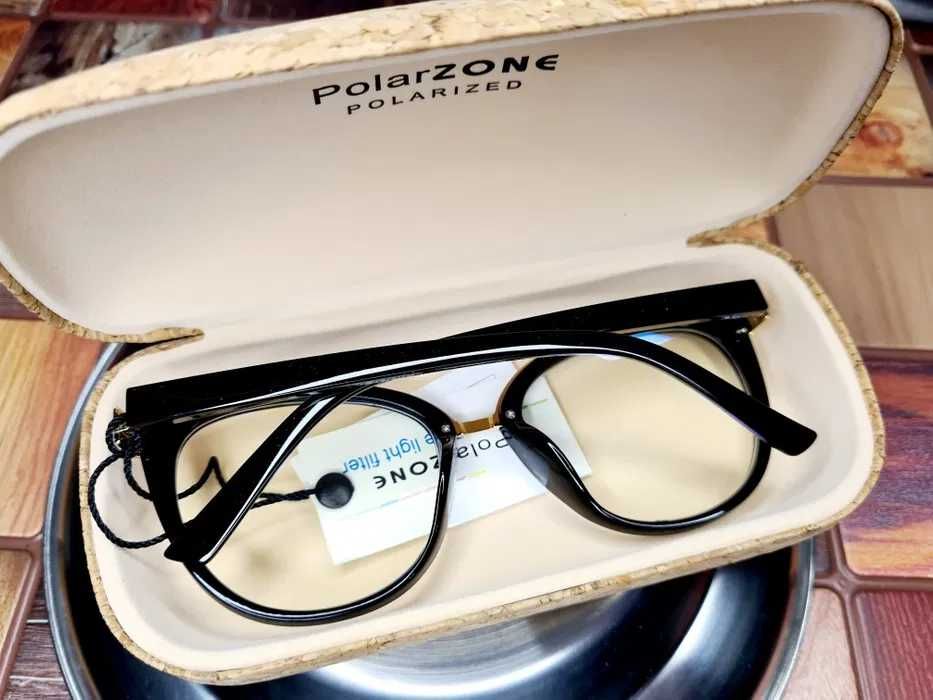 Piękne okulary do komputera Polarzone Kocie Oczka z etui