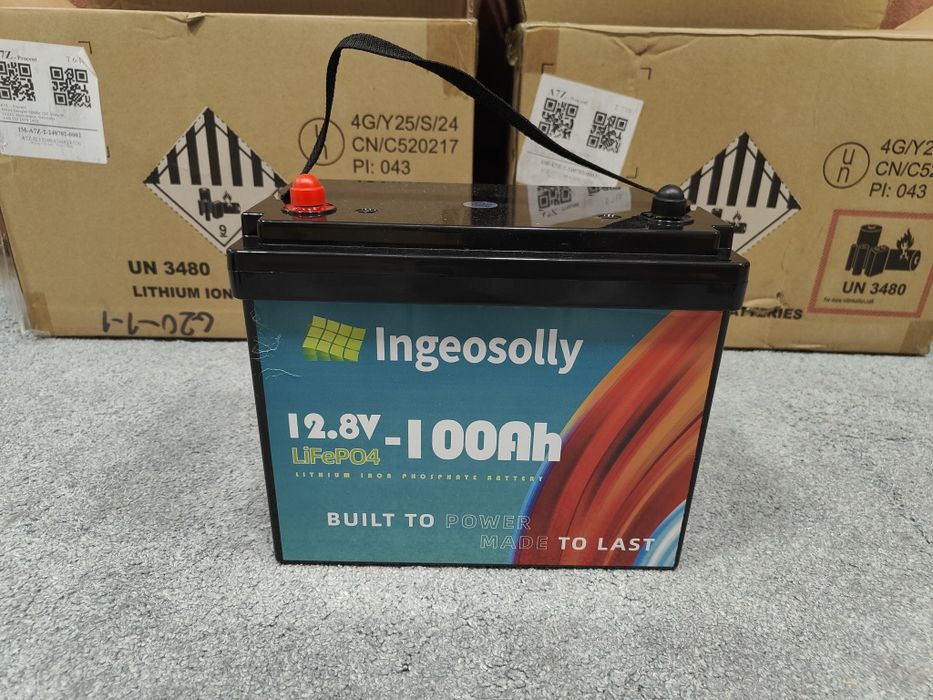 Аккумулятор lifepo4 Ingeosolly 12.8V 100A + зарядка в подарок