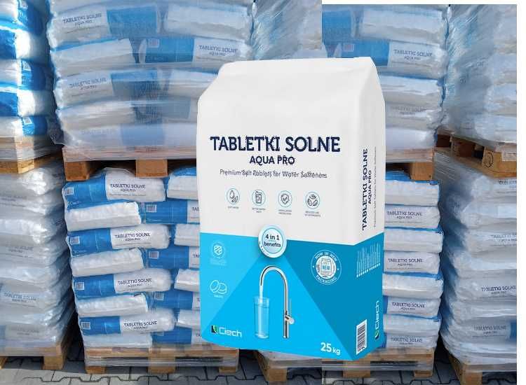 TABLETKI SOLNE worki 25kg do systemów uzdatniania wody PALETA/1 tona