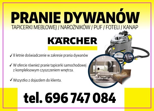 Pranie dywanów tapicerki meblowej / Samochodowej Sprząt Mycie okie itp