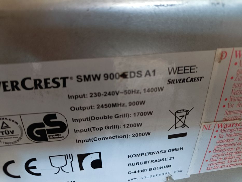 Мікрохвильовка гриль Silver Crest