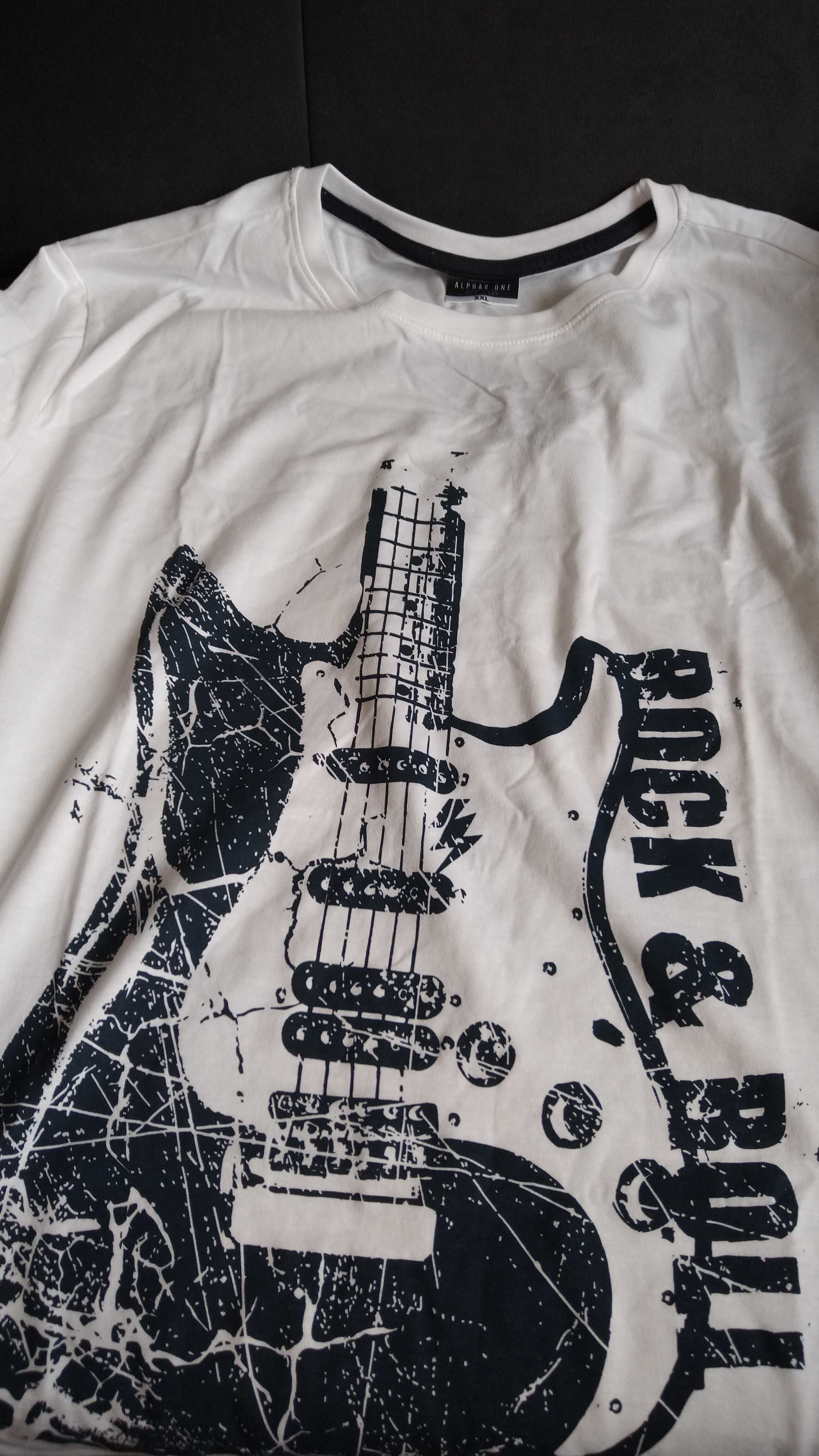 Koszulka XXL z nadrukiem Gitara Rock and Roll NOWA