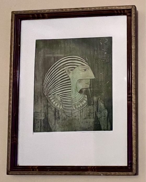 Akwaforta - Faraon. Sygnowana, wycisk. Franz Roetman.