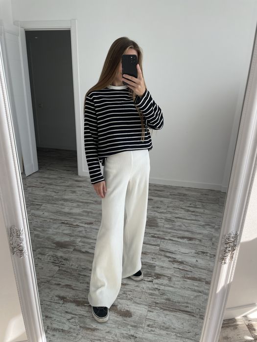 Трендова кофта лонгслів в полоску  від mango