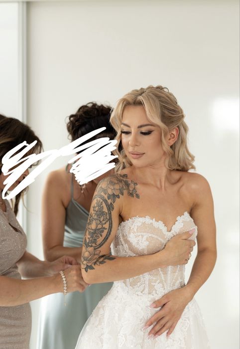 Suknia ślubna z gorsetem XS/S