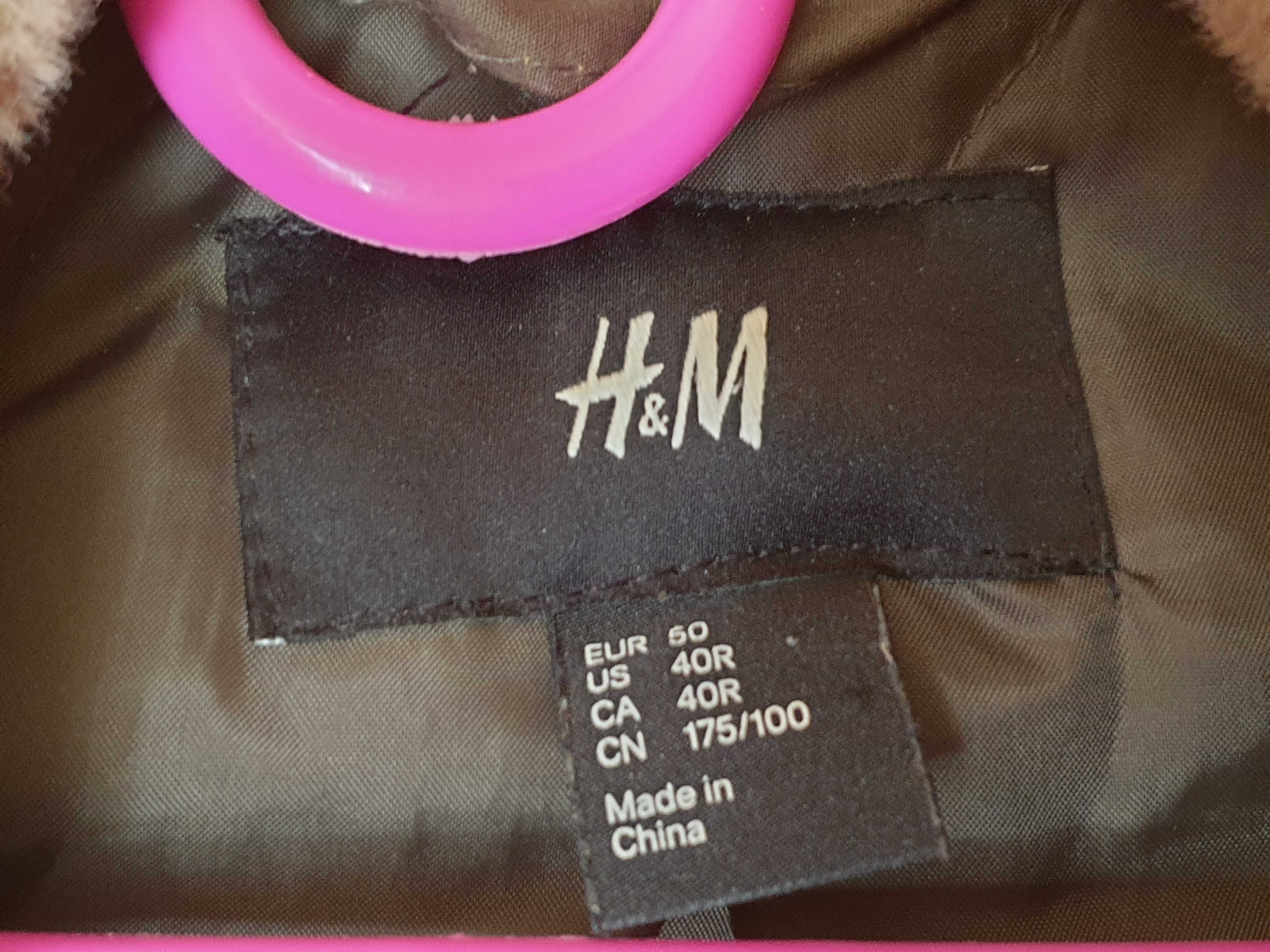 Kurtka  męska zimowa , H&M -  odcień zieleni rozmiar 50 , 175-100 - M