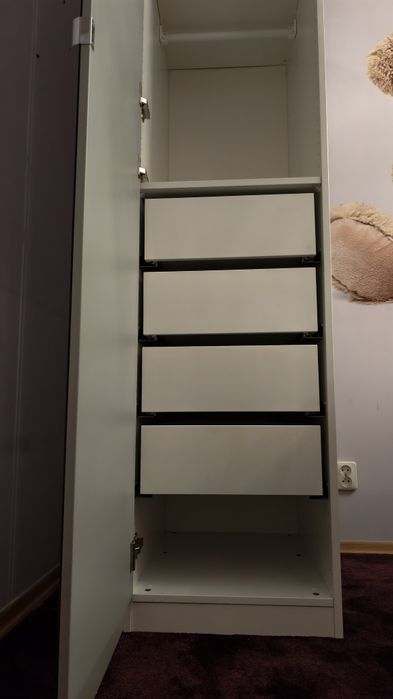 Ikea Pax Aheim - JAK NOWA Szafa, biała, llustro, 50x60x236 cm