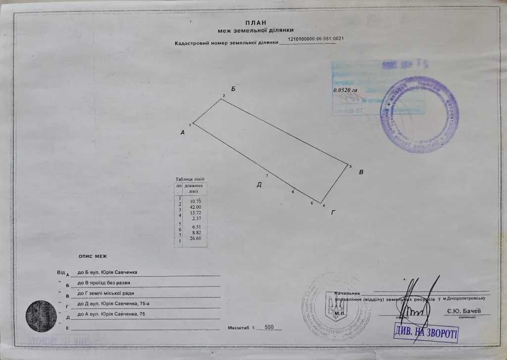 Продаж земельної ділянки в центрі міста
Адреса: вул. Савченко, 73